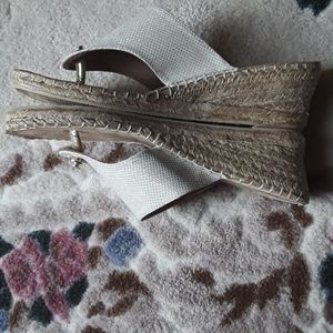 White Mountain Wedge Sandals
